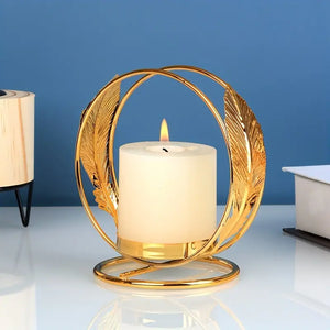 Nordic-Inspired Modern Iron Craft Candle Holder - Elegant Tabletop Decor for Living Room, Dining, Coffee Table, or Wedding