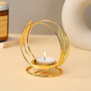 Nordic-Inspired Modern Iron Craft Candle Holder - Elegant Tabletop Decor for Living Room, Dining, Coffee Table, or Wedding