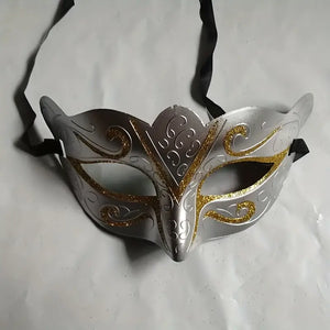 Unisex Venetian Princess Party Mask, Carnival Masquerade Mask, Shining Plated Mask, Halloween, Cosplay Mask in 7 Colors