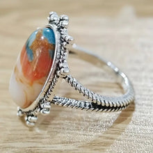 Load image into Gallery viewer, Turquoise Stone Ring - Exclusively Designed for Women, Vintage-Inspired Fashion Statement