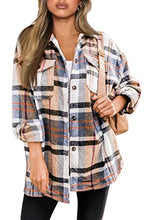 Load image into Gallery viewer, AUTOMET Womens Fall Outfits Fashion Clothes Shackets Flannel Plaid Button Down Long Sleeve Shirts Jackets 2024