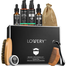 Load image into Gallery viewer, Beard Grooming Kit, Valentines Gifts for Men with Beard Oil, Balm, Wash, Brush, Comb &amp; More