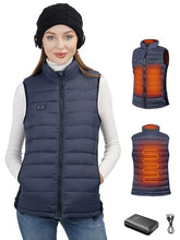 Load image into Gallery viewer, Loowoko Heated Vest for Women with Battery Pack Included, Rechargeable Heated Jacket Coat Electric Heating Vests for Winter