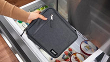 Load image into Gallery viewer, PackIt Freezable Classic Lunch Box, Black, Built with EcoFreeze® Technology, Collapsible, Reusable, Zip Closure With Zip Front Pocket and Buckle Handle, Designed for Fresh Lunches