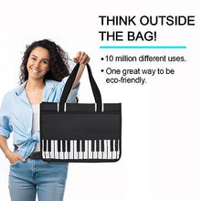 Load image into Gallery viewer, Piano Key Musical Note Tote Bag,Music Shoulder Handbag,Waterproof Nylon Cloth Womens Reusable Shopping Bags