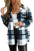 Load image into Gallery viewer, AUTOMET Womens Fall Outfits Fashion Clothes Shackets Flannel Plaid Button Down Long Sleeve Shirts Jackets 2024