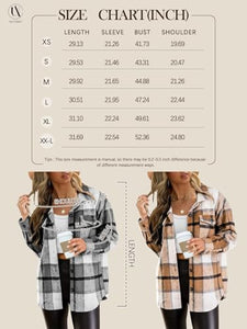 AUTOMET Womens Fall Outfits Fashion Clothes Shackets Flannel Plaid Button Down Long Sleeve Shirts Jackets 2024