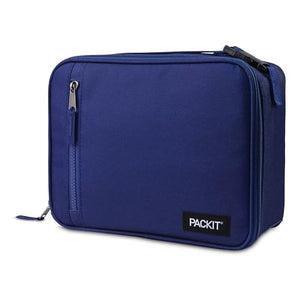 PackIt Freezable Classic Lunch Box, Black, Built with EcoFreeze® Technology, Collapsible, Reusable, Zip Closure With Zip Front Pocket and Buckle Handle, Designed for Fresh Lunches