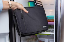 Load image into Gallery viewer, PackIt Freezable Classic Lunch Box, Black, Built with EcoFreeze® Technology, Collapsible, Reusable, Zip Closure With Zip Front Pocket and Buckle Handle, Designed for Fresh Lunches