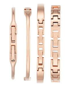 Anne Klein Women's Premium Crystal Accented Bangle Watch Set