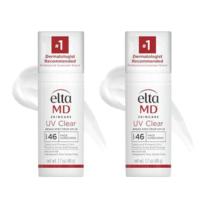 EltaMD UV Clear Face Sunscreen, Protects and Calms Sensitive Skin and Acne-Prone Skin, Lightweight, Silky, Dermatologist Recommended