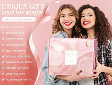 Load image into Gallery viewer, Self Care Gifts, Rose Relaxing Spa Gifts Basket w/ Luxury Flannel Blanket, Unique Valentines Day Gifts for Her