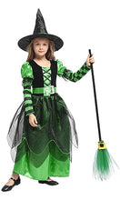 Load image into Gallery viewer, Narecte Halloween Costumes for Girls Halloween Costumes,Witch Costume for Girls Witch Costume,Kids Witch Costume