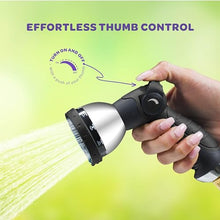 Load image into Gallery viewer, Hose Nozzle Heavy Duty Hose Sprayer With 10 Adjustable Watering Patterns. Thumb Control Design, Comfortable Ergonomic Grip, Garden Hose Nozzle for Watering Plants &amp; Lawns/Fun showers/Cleaning