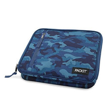 Load image into Gallery viewer, PackIt Freezable Classic Lunch Box, Black, Built with EcoFreeze® Technology, Collapsible, Reusable, Zip Closure With Zip Front Pocket and Buckle Handle, Designed for Fresh Lunches