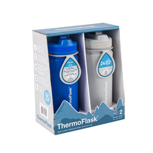 ThermoFlask 14/16/24/40 oz Double Wall Vacuum Insulated Stainless Steel 2-Pack of Water Bottles