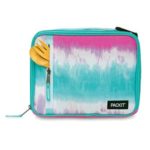 PackIt Freezable Classic Lunch Box, Black, Built with EcoFreeze® Technology, Collapsible, Reusable, Zip Closure With Zip Front Pocket and Buckle Handle, Designed for Fresh Lunches