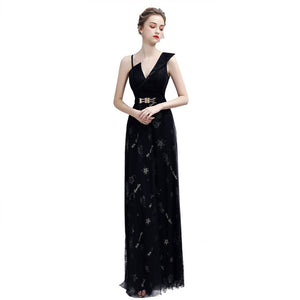 Evening Dress, Official Maxi Dress, Evening Gown with Mash for Women