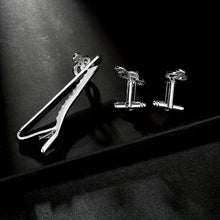 Load image into Gallery viewer, Fashionable Alloy Music Note Tie Clip And Cufflinks Set For Men - Business French Style Accessories