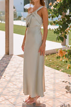 Load image into Gallery viewer, Elegant Knotted Single Shoulder Maxi Dress, Evening Dresss