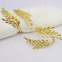 Load image into Gallery viewer, Wheat-Shaped Napkin Rings (6 Pieces) - Elegant Decorative Accents for Wedding, Dinner, Party Table Settings