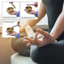 Load image into Gallery viewer, Handcrafted Tibetan Singing Bowl Set for Healing &amp; Mindfulness - Includes 3.15&quot; Meditation Bowl, Silk Cushion, Mallet &amp; Storage Bag