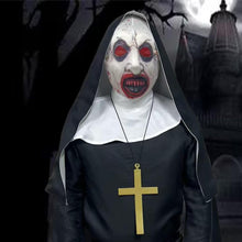 Load image into Gallery viewer, Priest Costume Women Scary Mask Scary Movie Cosplay Costume 6pcs Priest Halloween Costume Women