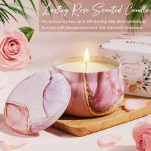 Load image into Gallery viewer, Self Care Gifts, Rose Relaxing Spa Gifts Basket w/ Luxury Flannel Blanket, Unique Valentines Day Gifts for Her