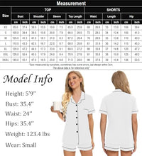 Load image into Gallery viewer, SWOMOG Womens Button Down Pajamas Set Short Sleeve Sleepwear Bride Soft Pj Lounge Sets XS-3XL