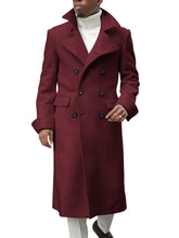 Load image into Gallery viewer, Ebifin Men&#39;s Notch Lapel Double Breasted Long Trench Coat Casual Cotton Blend Peacoat