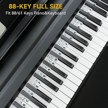 Load image into Gallery viewer, Piano Notes Guide for Beginner, Removable Piano Keyboard Note Labels for Learning, 88-Key Full Size, Made of Silicone, No Need Stickers, Reusable