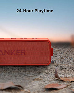 Anker Soundcore 2 Portable Bluetooth Speaker with 12W Stereo Sound, Bluetooth 5, Bassup, IPX7 Waterproof, 24-Hour Playtime, Wireless Stereo Pairing, Speaker for Home, Outdoors, Travel