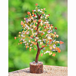 Seven Chakra Tree of Life - Crystal Tree - Artificial Bonsai Tree, Spiritual Decor, Crystals and Gemstones, Crystal Tree for Positive Energy - Feng Shui Tree, Reiki Gifts