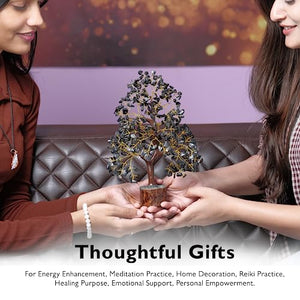 Seven Chakra Tree of Life - Crystal Tree - Artificial Bonsai Tree, Spiritual Decor, Crystals and Gemstones, Crystal Tree for Positive Energy - Feng Shui Tree, Reiki Gifts