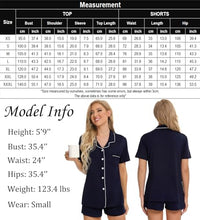 Load image into Gallery viewer, SWOMOG Womens Button Down Pajamas Set Short Sleeve Sleepwear Bride Soft Pj Lounge Sets XS-3XL