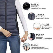 Load image into Gallery viewer, Loowoko Heated Vest for Women with Battery Pack Included, Rechargeable Heated Jacket Coat Electric Heating Vests for Winter