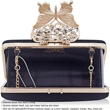 Load image into Gallery viewer, Dexmay Rhinestone Clutch Bag with Crystal Butterfly Clasp Women Evening Handbag Formal Party Purse