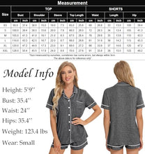 Load image into Gallery viewer, SWOMOG Womens Button Down Pajamas Set Short Sleeve Sleepwear Bride Soft Pj Lounge Sets XS-3XL