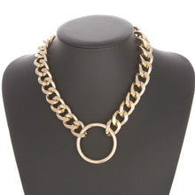 Load image into Gallery viewer, Punk Chain Chunky Necklaces for women Multilayer Collar Necklace Gold in 9 Different Styles