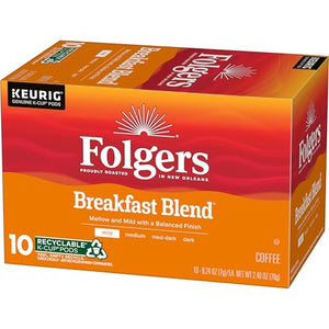 Folgers Classic Roast Medium Roast Coffee, 72 Keurig K-Cup Pods