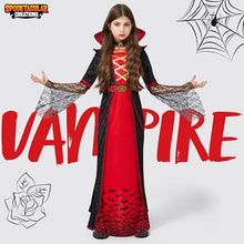 Load image into Gallery viewer, Spooktacular Creations Royal Vampire Costume for Girls Deluxe Set Halloween Gothic Victorian Vampiress Queen Dress Up Party