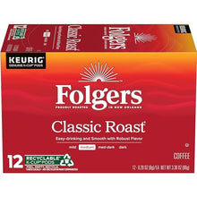 Load image into Gallery viewer, Folgers Classic Roast Medium Roast Coffee, 72 Keurig K-Cup Pods