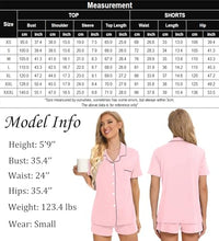 Load image into Gallery viewer, SWOMOG Womens Button Down Pajamas Set Short Sleeve Sleepwear Bride Soft Pj Lounge Sets XS-3XL