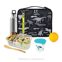 Load image into Gallery viewer, PackIt Freezable Classic Lunch Box, Black, Built with EcoFreeze® Technology, Collapsible, Reusable, Zip Closure With Zip Front Pocket and Buckle Handle, Designed for Fresh Lunches