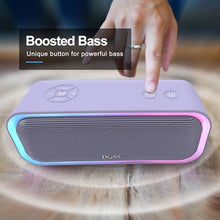 Load image into Gallery viewer, DOSS Bluetooth Speaker, SoundBox Pro Wireless Speaker with 20W Stereo Sound, Active Extra Bass, Bluetooth5.0, IPX6 Waterproof, Wireless Stereo Pairing, Multi-Colors Lights, 20Hrs Playtime