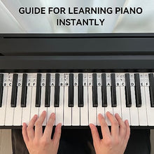 Load image into Gallery viewer, Piano Notes Guide for Beginner, Removable Piano Keyboard Note Labels for Learning, 88-Key Full Size, Made of Silicone, No Need Stickers, Reusable