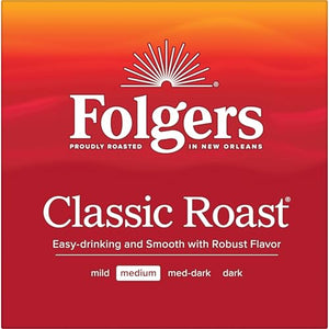 Folgers Classic Roast Medium Roast Coffee, 72 Keurig K-Cup Pods