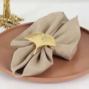 Golden Cast Iron Napkin Ring Set - Elegant Party Decor, Hotel-Grade Table Accessory, Rust-Resistant