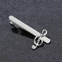 Load image into Gallery viewer, Funky Music Note Tie Clip for Men | Ideal Gift, Durable Alloy, Perfect for Musicians &amp; Style Enthusiasts