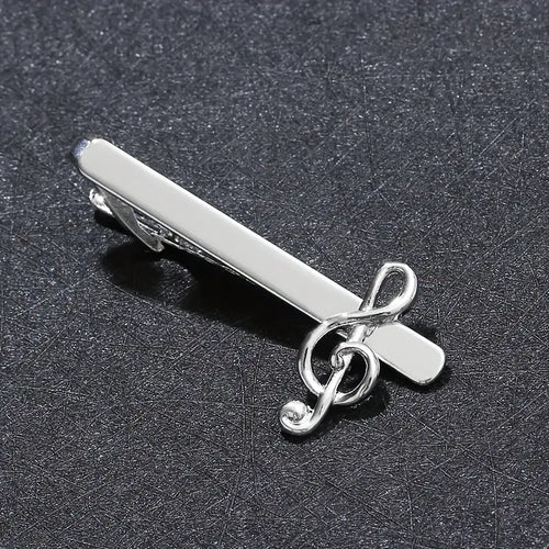 Funky Music Note Tie Clip for Men | Ideal Gift, Durable Alloy, Perfect for Musicians & Style Enthusiasts